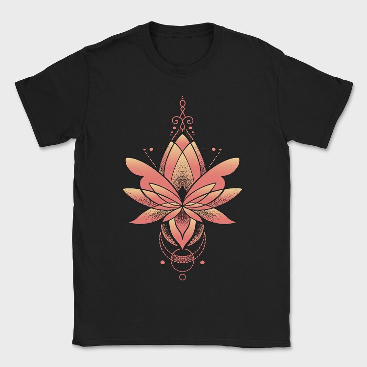 Lotus Flower Fire Gradient, Tricou Barbati (Unisex)