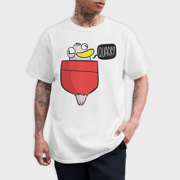 Funny Duck In A Pocket, Tricou Barbati (Unisex)