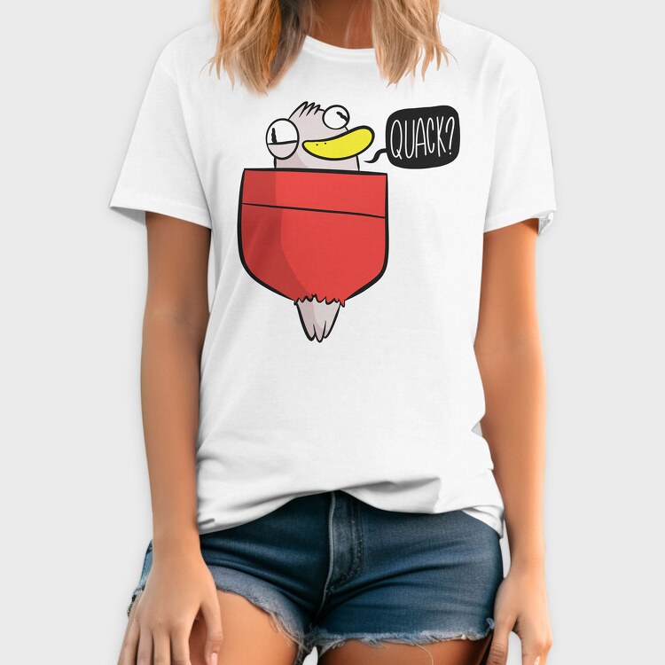 Funny Duck In A Pocket, Tricou Barbati (Unisex)