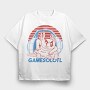 Axolotl With Joystick And Headphones Gamer, Tricou Oversize Barbati (Unisex)