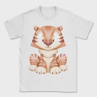 Baby Tiger Watercolor, Tricou Barbati (Unisex)