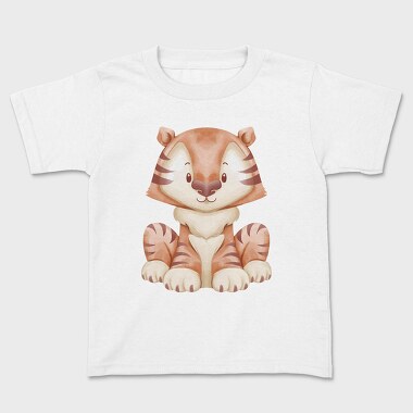 Baby Tiger Watercolor, Tricou Copii