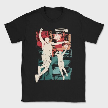 Baketball Silhouette Basketball, Tricou Barbati (Unisex)