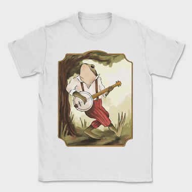 Banjo Frog Vintage Illustrations, Tricou Barbati (Unisex)