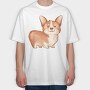 Corgi Cutie, Tricou Oversize Barbati (Unisex)