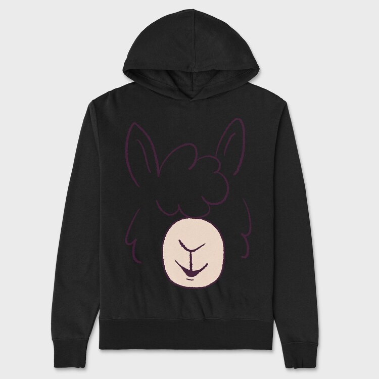 Llama Face, Hanorac Oversize Barbati (Unisex)