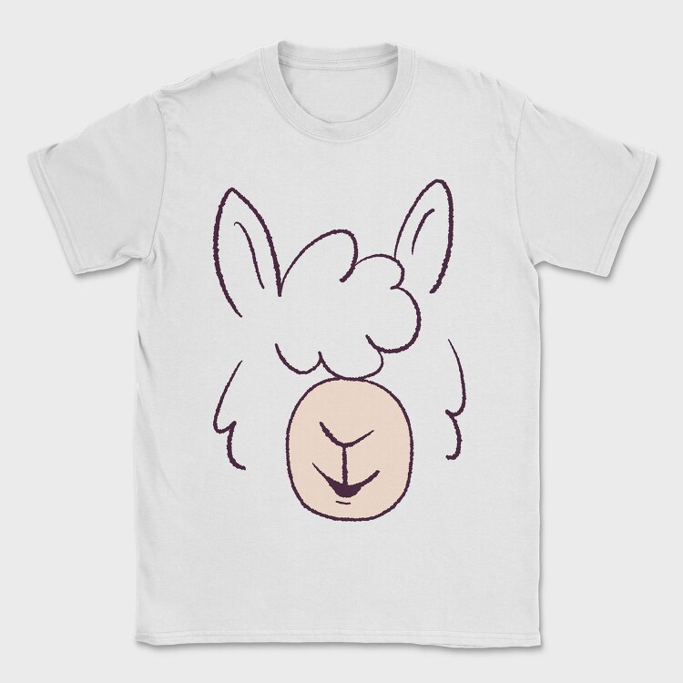 Llama Face, Tricou Barbati (Unisex)