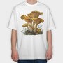 Vintage Mushroom Fairy, Tricou Oversize Barbati (Unisex)