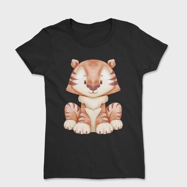 Baby Tiger Watercolor, Tricou Femei