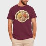 Skeleton With Coffee Retro Sunset, Tricou Barbati (Unisex)