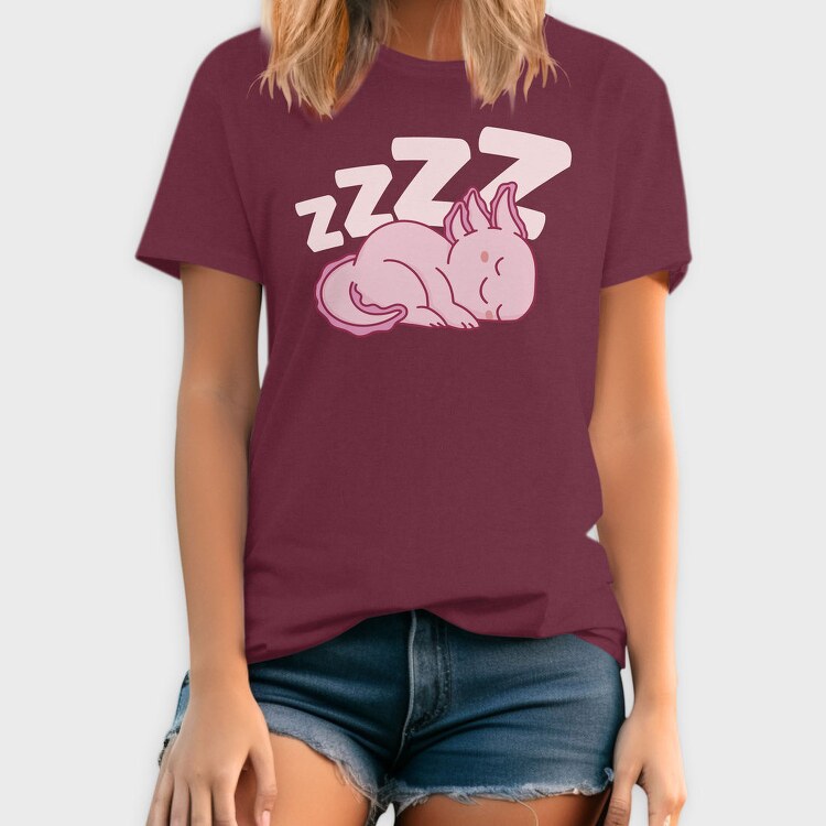 Cute Axolotl Sleeping, Tricou Barbati (Unisex)