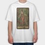Vintage Tarot Virgo, Tricou Oversize Barbati (Unisex)