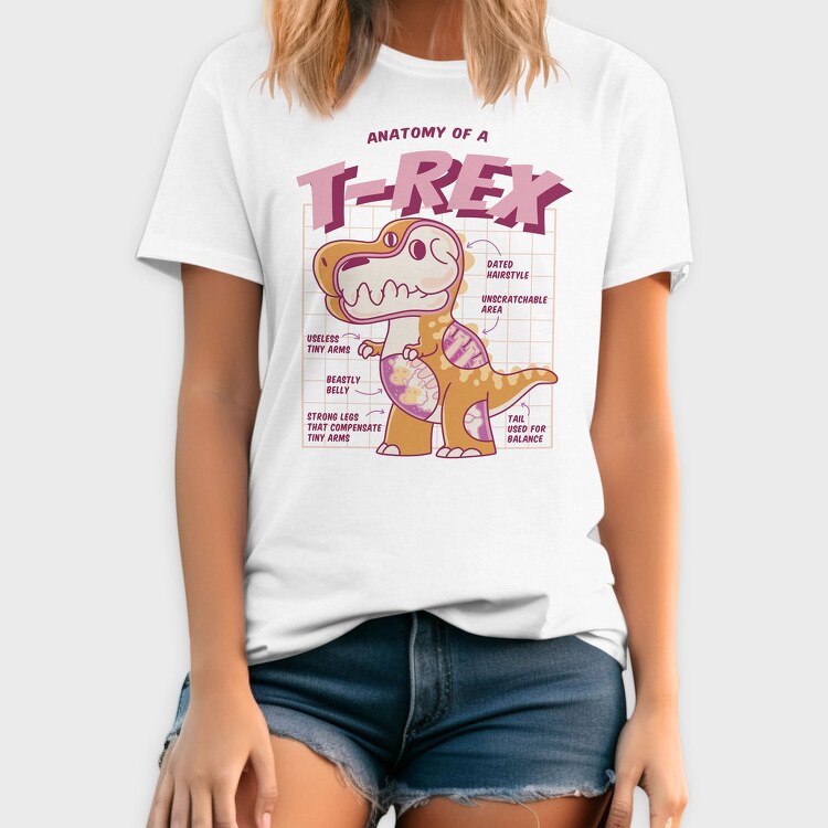 T Rex Anatomy Funny, Tricou Barbati (Unisex)