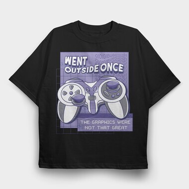 Funny Gamer Quote Bad Graphics, Tricou Oversize Barbati (Unisex)