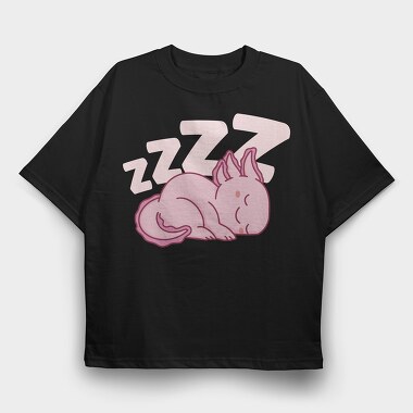 Cute Axolotl Sleeping, Tricou Oversize Barbati (Unisex)