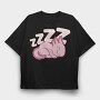 Cute Axolotl Sleeping, Tricou Oversize Barbati (Unisex)
