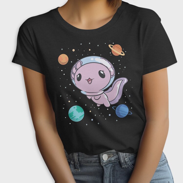 Cute Axolotl Space, Tricou Femei