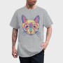 Watercolor Colorful Cat, Tricou Barbati (Unisex)