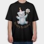 Watercolor Bear Party, Tricou Oversize Barbati (Unisex)