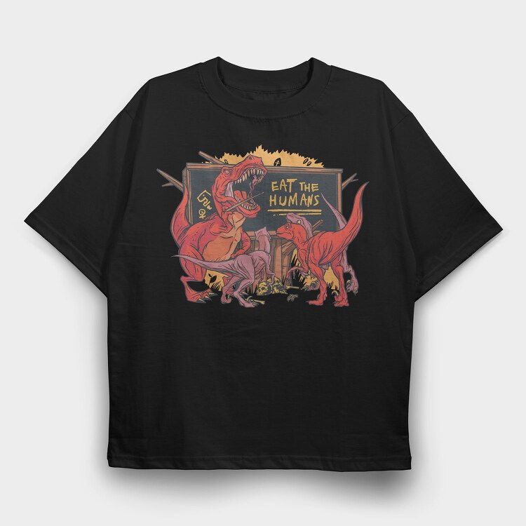 T Rex Dinosaur Teacher, Tricou Oversize Barbati (Unisex)