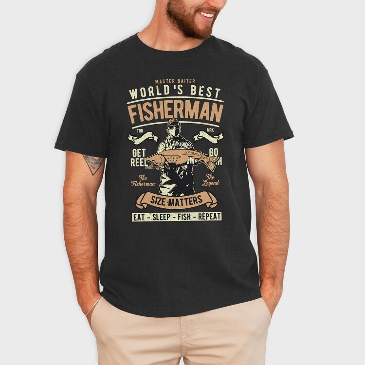 World's Best Fisherman, Tricou Barbati (Unisex)