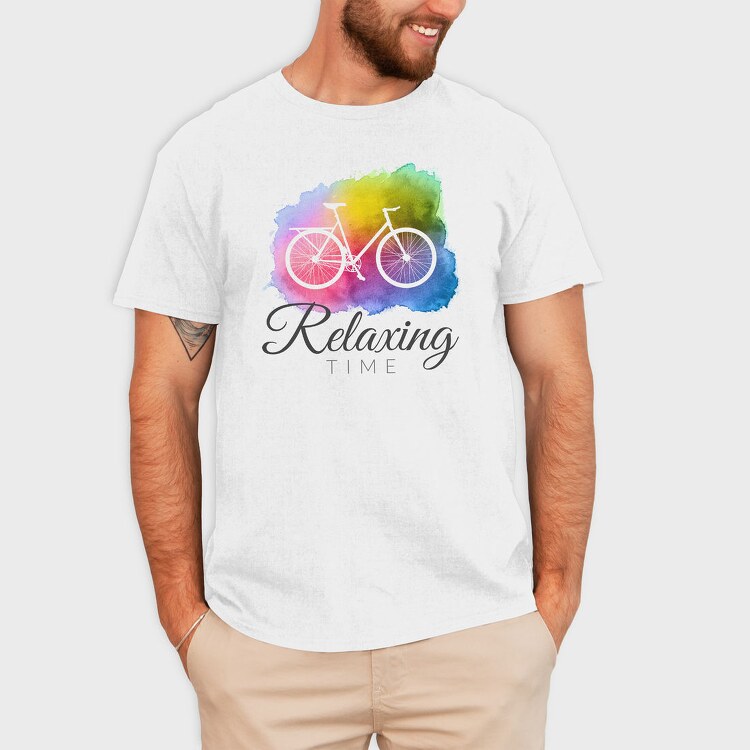 Watercolor Cycling Logo 001, Tricou Barbati (Unisex)
