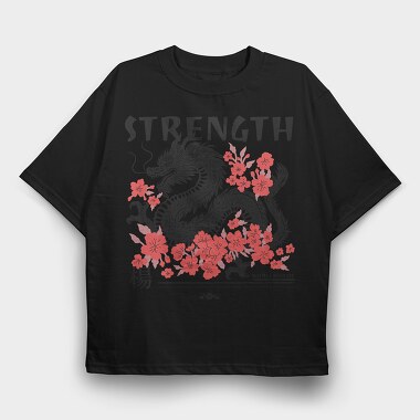 Chinese Dragon Strength Trend Within Balance, Tricou Oversize Barbati (Unisex)