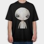 Watercolor Aliens Moon, Tricou Oversize Barbati (Unisex)