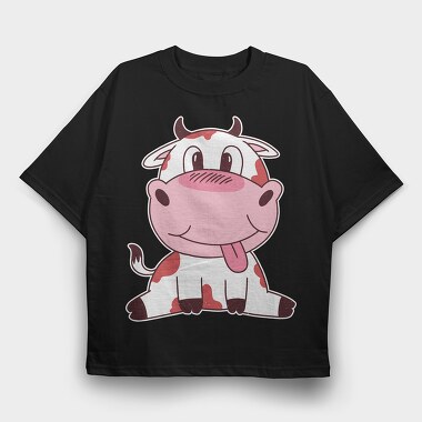 Cute Baby Cow, Tricou Oversize Barbati (Unisex)