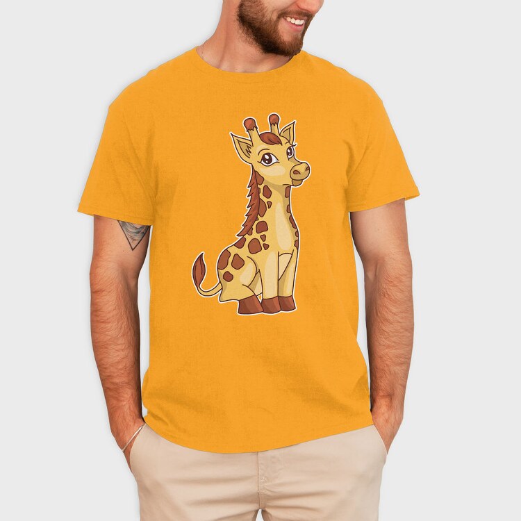 Cute Baby Giraffe, Tricou Barbati (Unisex)
