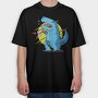 T Rex Megaphone Loud, Tricou Oversize Barbati (Unisex)
