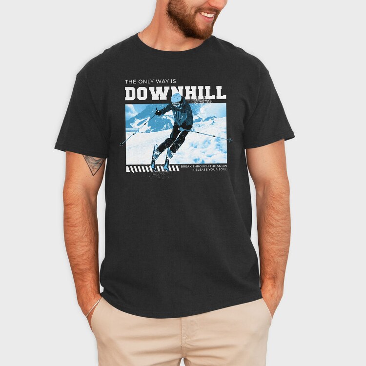 Ski Downhill Tote, Tricou Barbati (Unisex)