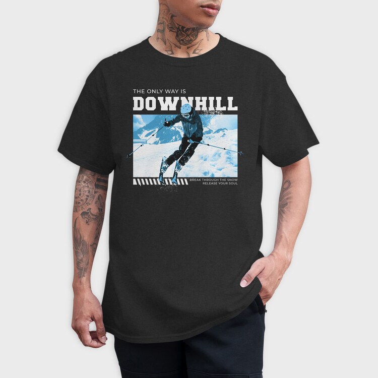Ski Downhill Tote, Tricou Barbati (Unisex)