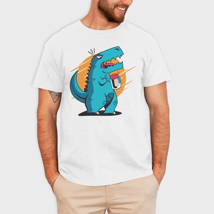 T Rex Opening Jar, Tricou Barbati (Unisex)