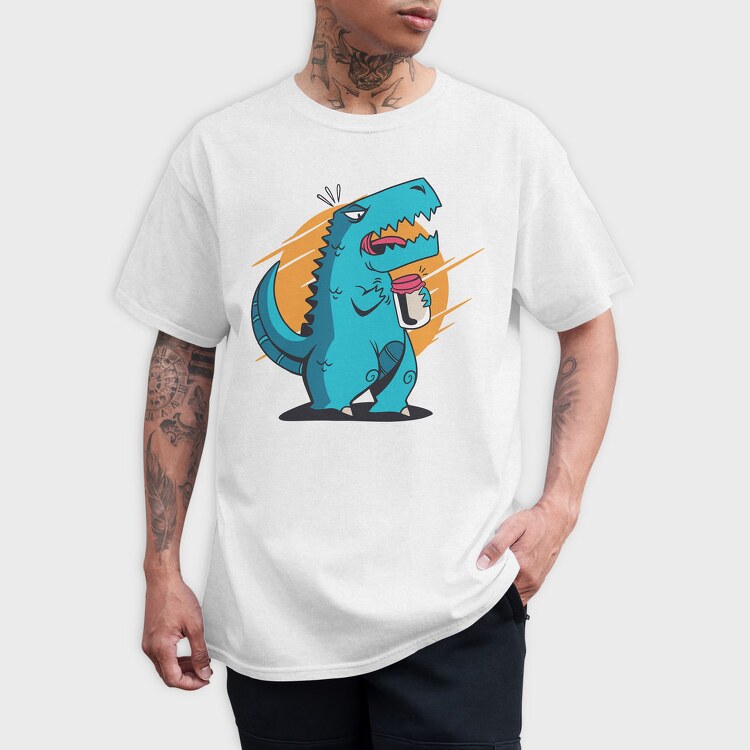 T Rex Opening Jar, Tricou Barbati (Unisex)