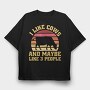 I Like Love Cows, Tricou Oversize Barbati (Unisex)
