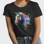 Watercolor Horse Head Drip, Tricou Femei