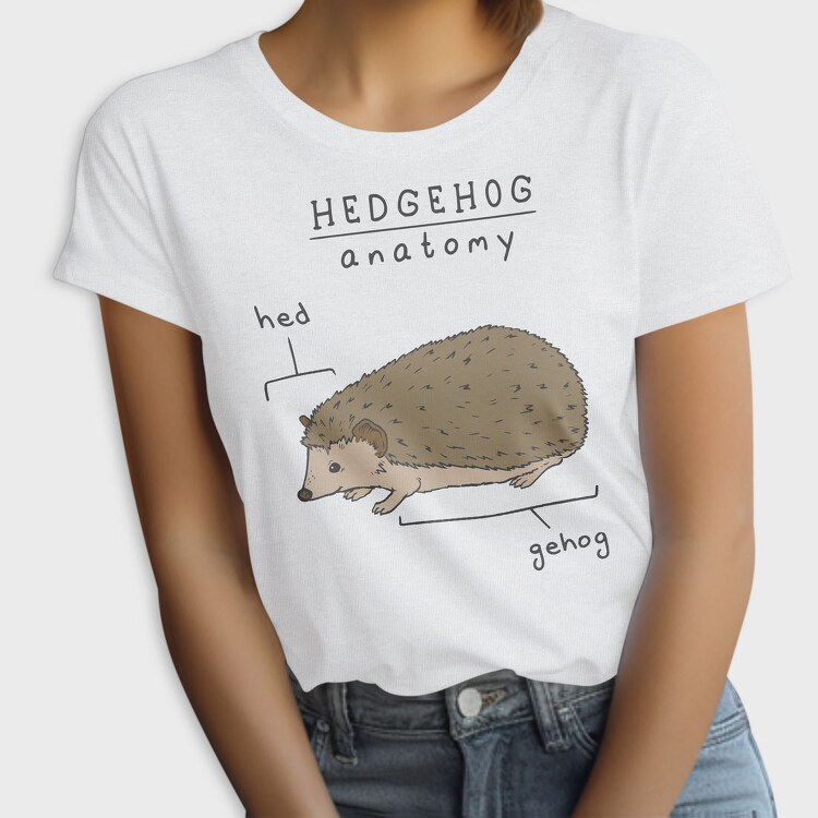 Funny Hedgehog Anatomy Meme, Tricou Femei