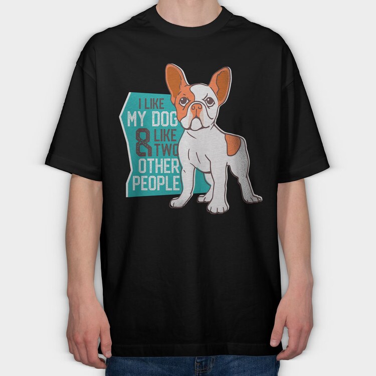 I Love My Dog, Tricou Oversize Barbati (Unisex)