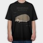 Funny Hedgehog Anatomy Meme, Tricou Oversize Barbati (Unisex)