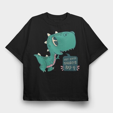 Cute Baby T Rex Dinosaur, Tricou Oversize Barbati (Unisex)