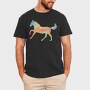 Watercolor Horse Silhouette, Tricou Barbati (Unisex)