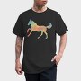 Watercolor Horse Silhouette, Tricou Barbati (Unisex)