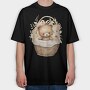 Watercolor Bear Basket, Tricou Oversize Barbati (Unisex)