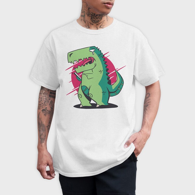 T Rex Smartphone Phone, Tricou Barbati (Unisex)