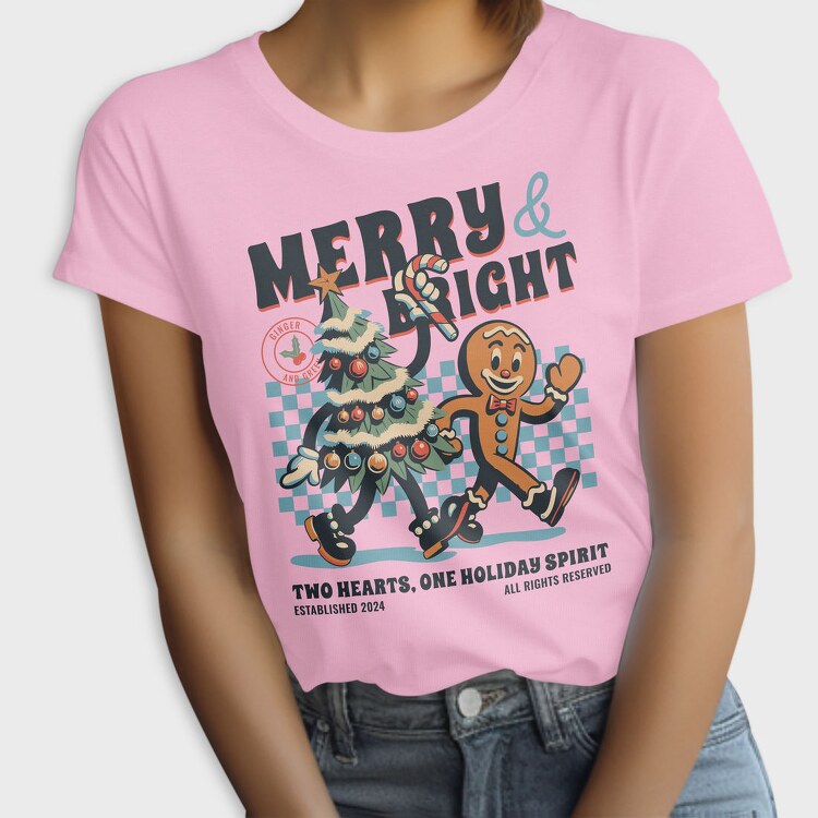 Merry And Bright Christmas, Tricou Femei