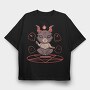 Cute Baphomet, Tricou Oversize Barbati (Unisex)