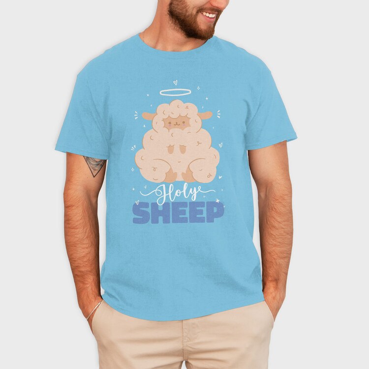 Funny Holy Sheep, Tricou Barbati (Unisex)