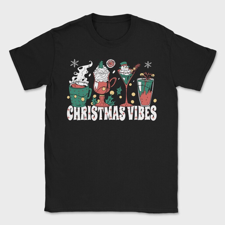 Christmas Holiday Drinks Coffee, Tricou Barbati (Unisex)