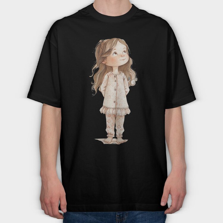 Vintage Pink Girl, Tricou Oversize Barbati (Unisex)
